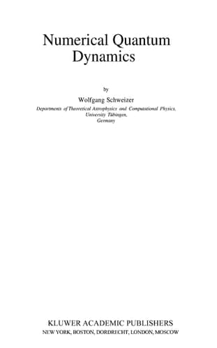 Numerical Quantum Dynamics