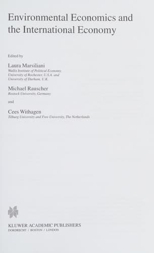 Environmental Economics and the International Economy