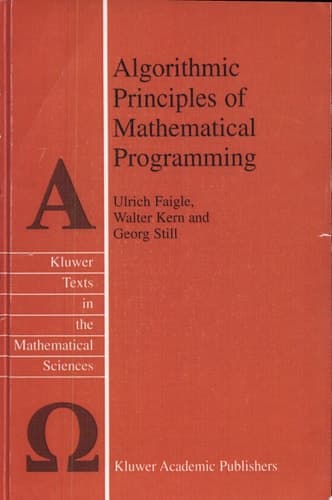Algorithmic Principles of Mathematical Programming