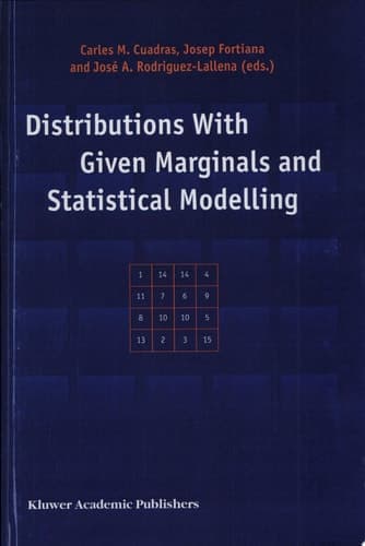 Distributions With Given Marginals and Statistical Modelling