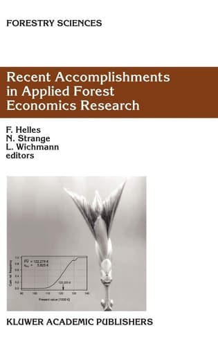 Recent Accomplishments in Applied Forest Economics Research