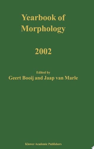 Yearbook of Morphology 2002