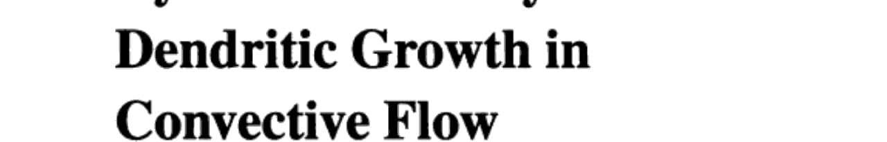 Dynamical Theory of Dendritic Growth in Convective Flow