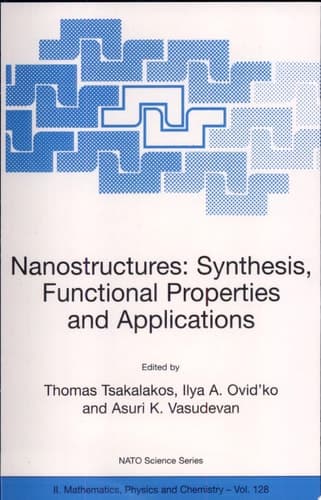 Nanostructures: Synthesis, Functional Properties and Application Synthesis, Functional Properties and Applications