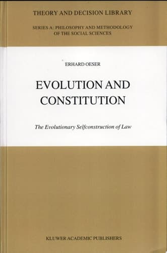 Evolution and Constitution The Evolutionary Selfconstruction of Law