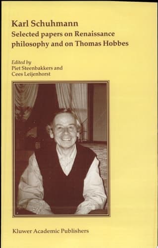 Selected papers on Renaissance philosophy and on Thomas Hobbes
