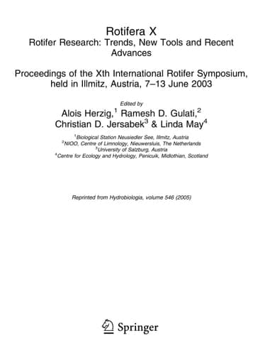 Rotifera X Rotifer Research: Trends, New Tools and Recent Advances
