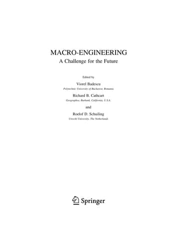 Macro-Engineering A Challenge for the Future