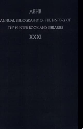 Annual Bibliography of the History of the Printed Book and Libraries