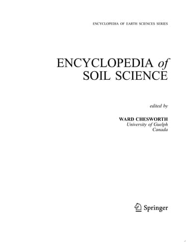 Encyclopedia of Soil Science