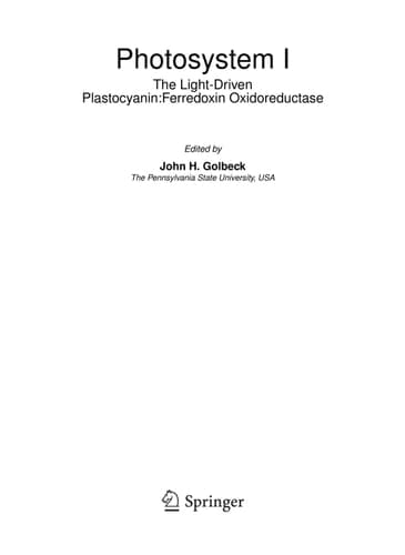 Photosystem I The Light-Driven Plastocyanin: Ferredoxin Oxidoreductase