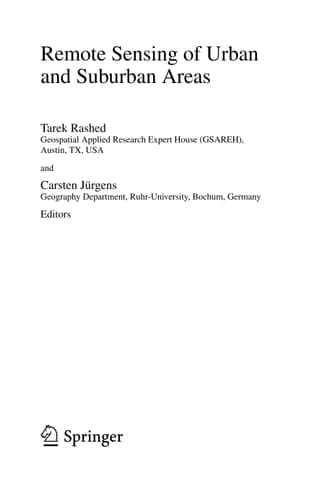 Remote Sensing of Urban and Suburban Areas