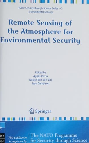 Remote Sensing of the Atmosphere for Environmental Security
