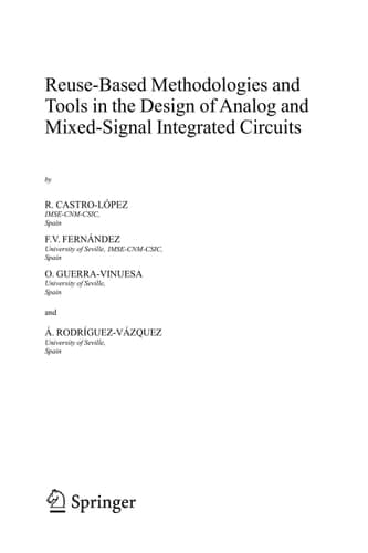 Reuse-Based Methodologies and Tools in the Design of Analog and Mixed-Signal Integrated Circuits