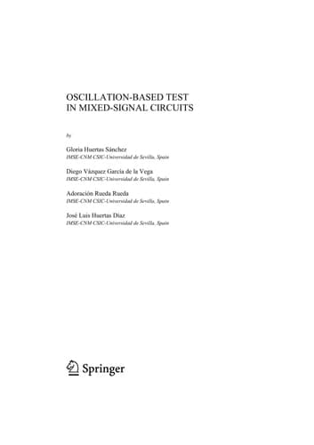Oscillation-Based Test in Mixed-Signal Circuits