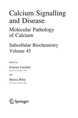 Calcium Signalling and Disease Molecular pathology of calcium