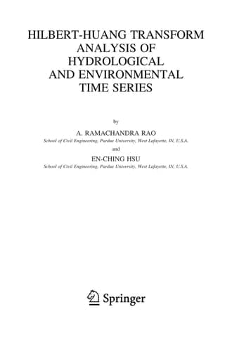Hilbert-Huang Transform Analysis of Hydrological and Environmental Time Series