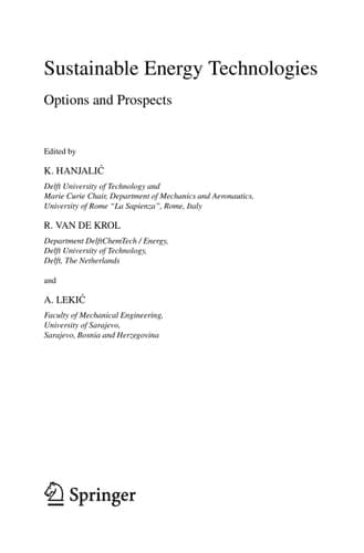 Sustainable Energy Technologies Options and Prospects
