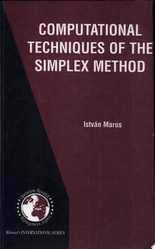 Computational Techniques of the Simplex Method