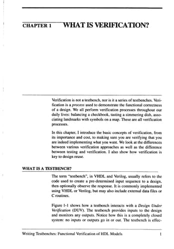 Writing Testbenches: Functional Verification of HDL Models