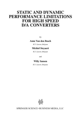 Static and Dynamic Performance Limitations for High Speed D/A Converters