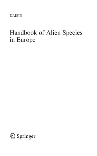 Handbook of Alien Species in Europe