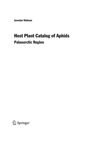 Host Plant Catalog of Aphids Palaearctic Region