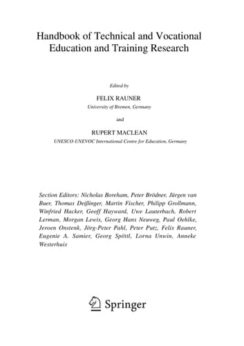 Handbook of Technical and Vocational Education and Training Research