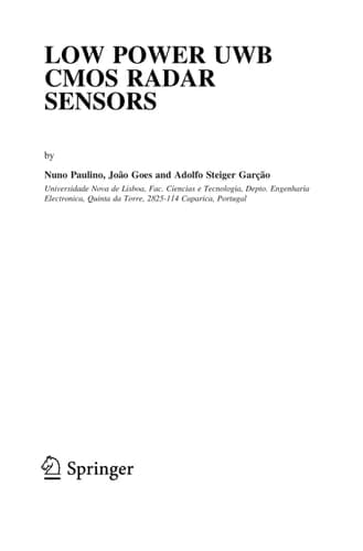 Low Power UWB CMOS Radar Sensors