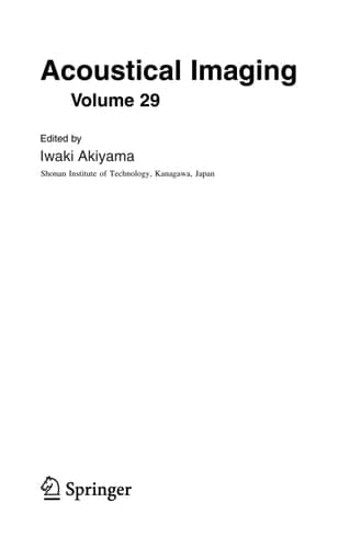 Acoustical Imaging Volume 29