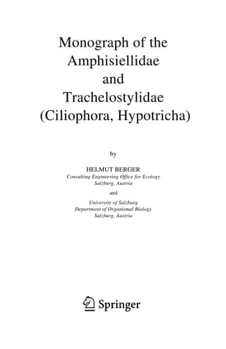 Monograph of the Amphisiellidae and Trachelostylidae (Ciliophora, Hypotricha)
