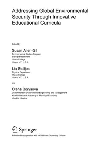 Addressing Global Environmental Security Through Innovative Educational Curricula