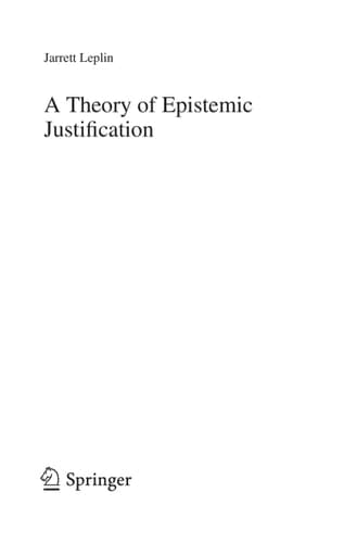 A Theory of Epistemic Justification