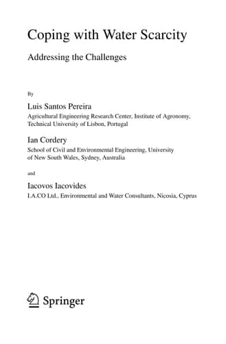Coping with Water Scarcity Addressing the Challenges