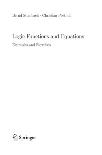 Logic Functions and Equations Examples and Exercises