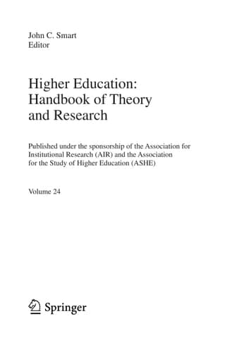 Higher Education: Handbook of Theory and Research: Volume 24 (Higher Education: Handbook of Theory and Research, 24)
