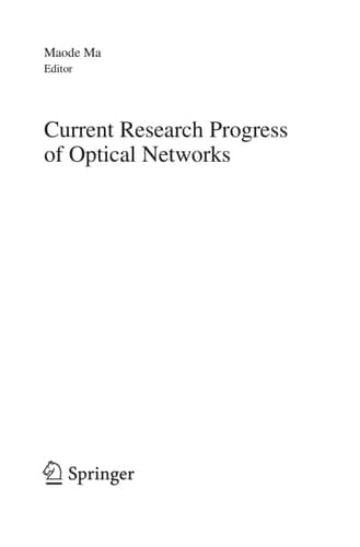 Current Research Progress of Optical Networks