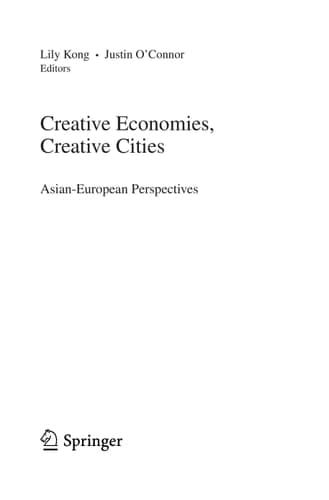 Creative Economies, Creative Cities Asian-European Perspectives