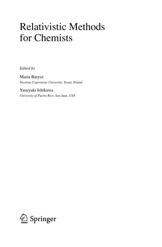 Relativistic Methods for Chemists