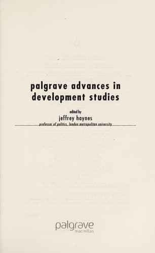 Palgrave Advances in Development Studies