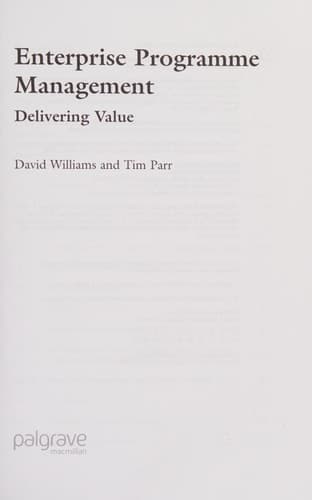 Enterprise Programme Management Delivering Value