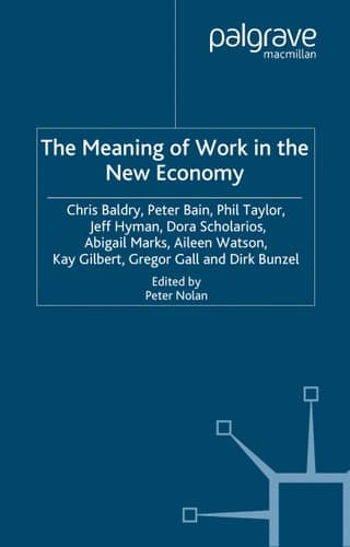 The Meaning of Work in the New Economy