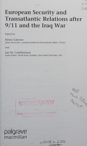 European Security and Transatlantic Relations after 9/11 and the Iraq War
