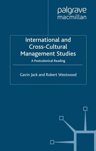 International and Cross-Cultural Management Studies A Postcolonial Reading