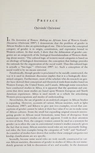 African Gender Studies A Reader