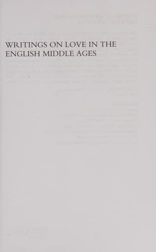 Writings on Love in the English Middle Ages