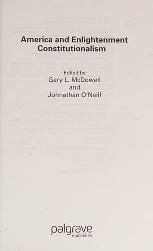 America and Enlightenment Constitutionalism