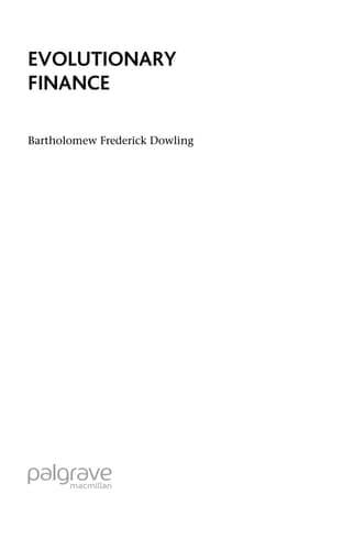 Evolutionary Finance