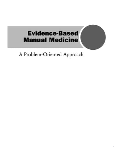 Evidence-based Manual Medicine A Problem-oriented Approach