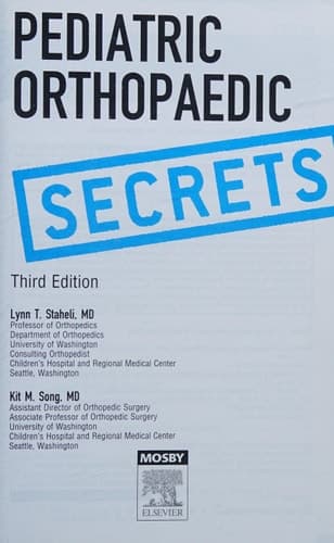 Pediatric Orthopaedic Secrets